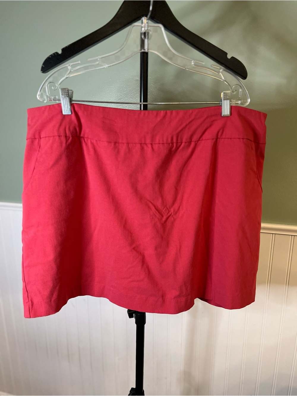 Zac & Rachel Coral Pink Casual Mini Skort With Pockets. Size 1X